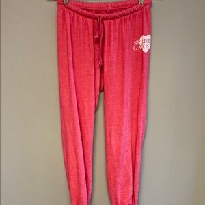 Spiritual Gangster Pink Track Pants Relaxed Fit Soft Fabric